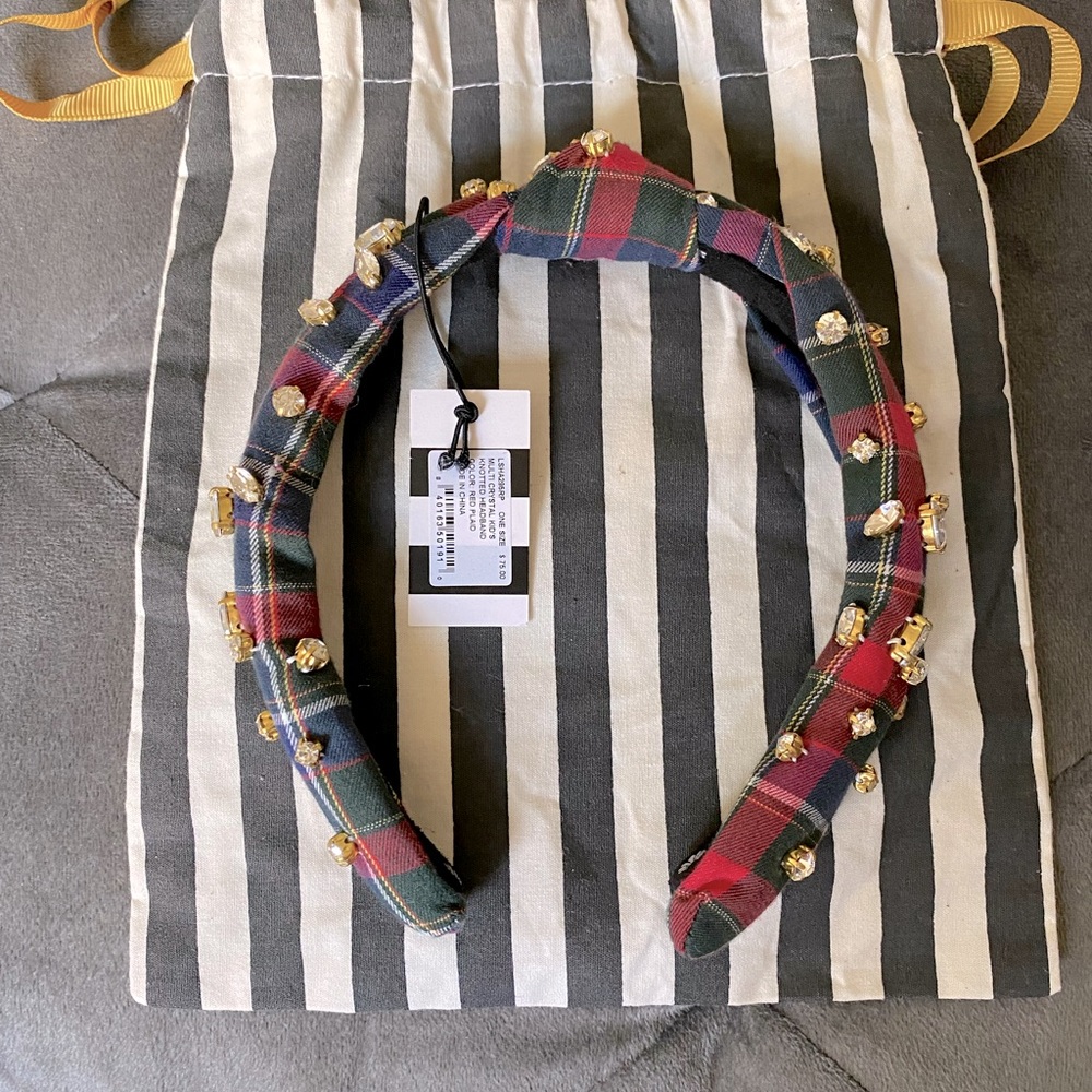 Lele Sadoughi Plaid Kids Crystal Headband